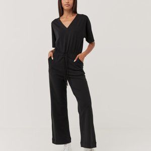 Pact Revive Deep-V Romper in black